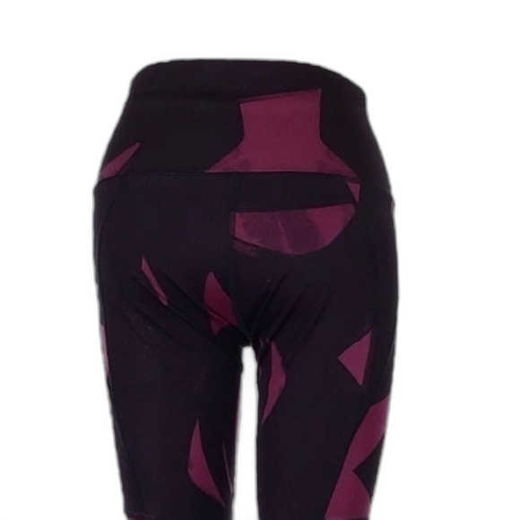 Lululemon All Sport Crop Leggings Size 4 Back Spin Stroke Dashing Purple Black - Picture 4 of 8